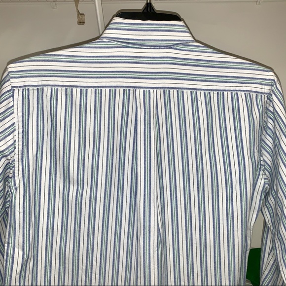 Vintage 90s Lauren Ralph Lauren Womens Striped Button Down Long Sleeve Shirt 6 - Picture 4 of 5